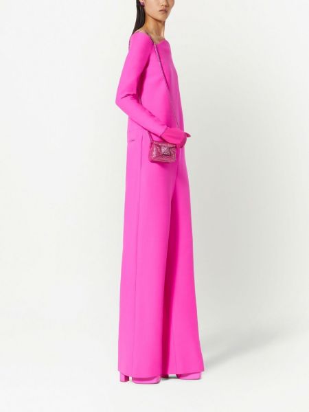 Vestito di lana di seta Valentino rosa