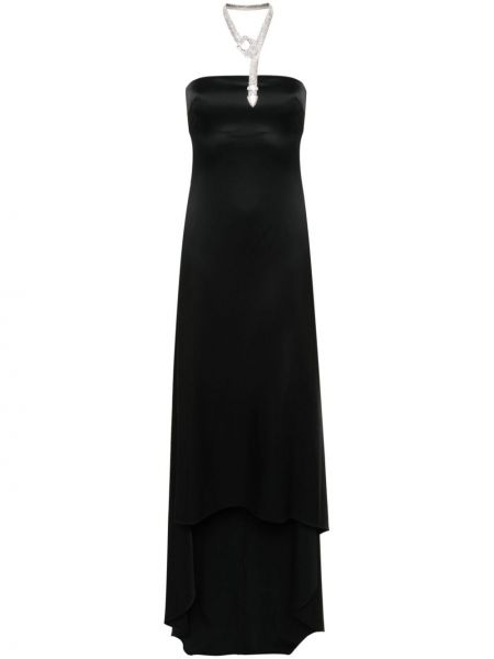 Σατέν μάξι φόρεμα Giuseppe Di Morabito μαύρο