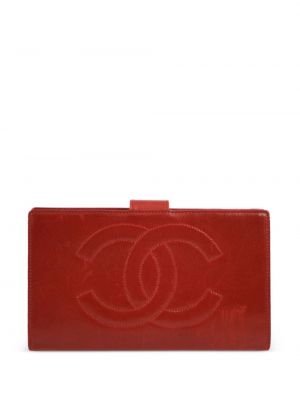 Kožená peňaženka Chanel Pre-owned červená