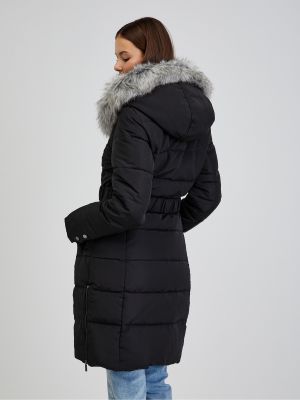 Péřový zimní kabát s kožíškem s kapucí Orsay