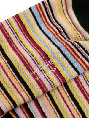 Chaussettes à rayures en tricot Paul Smith jaune