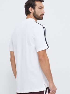 Bavlněné polokošile s aplikacemi Adidas bílé