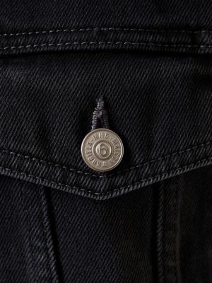 Kurtka jeansowa wełniana Mm6 Maison Margiela czarna
