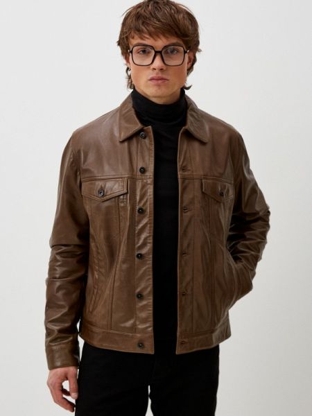 Кожаная куртка Jorg Weber коричневая