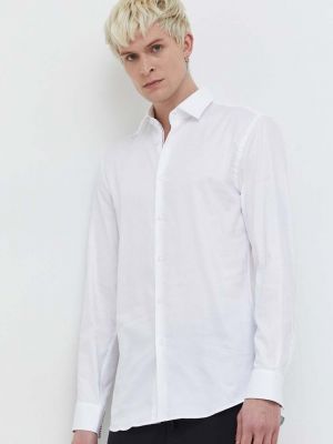 Koszula slim fit bawełniana Hugo biała