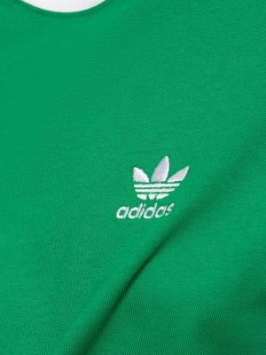 Koszulka slim fit w paski Adidas Originals zielona
