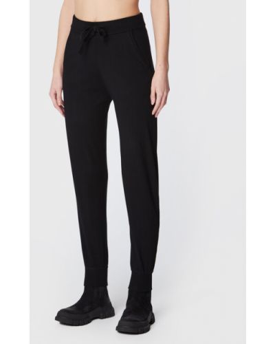 Max Mara Leisure Kötött nadrág Egadi 33360126 Fekete Regular Fit