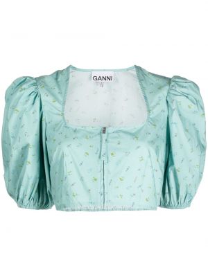Блуза на цветя с принт Ganni