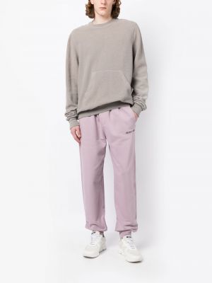 Sportovní kalhoty s potiskem Helmut Lang fialové