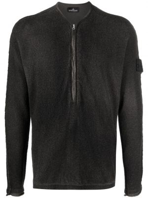 Fleece zip lang genser Stone Island Shadow Project grå