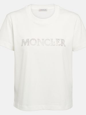 Хлопковая футболка Moncler белая