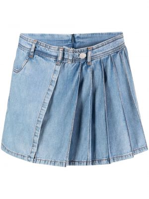 Shorts en jean plissées Moschino Jeans bleu