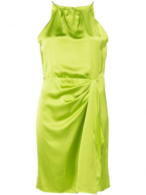 Satenska mini obleka Pinko zelena