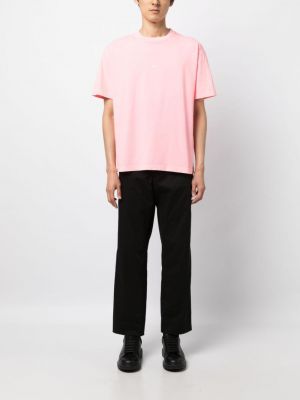 Bavlněné tričko A.p.c. růžové