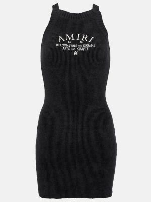 Mini vestido de algodón Amiri negro