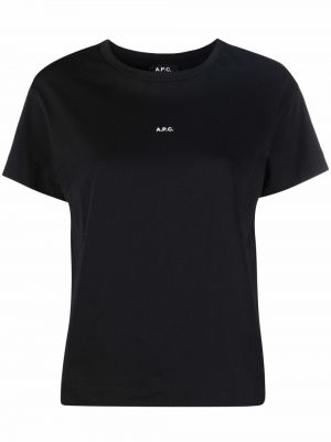 Tričko s potlačou A.p.c. čierna