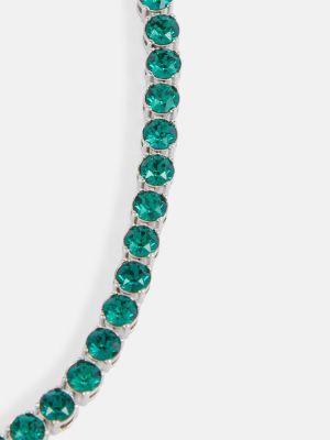 Křišťálový náhrdelník Amina Muaddi zelený