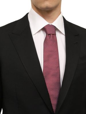 Шелковый галстук Lanvin красный
