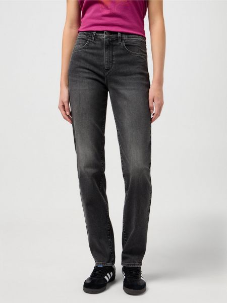 Бавовняні прямі джинси Wrangler чорні