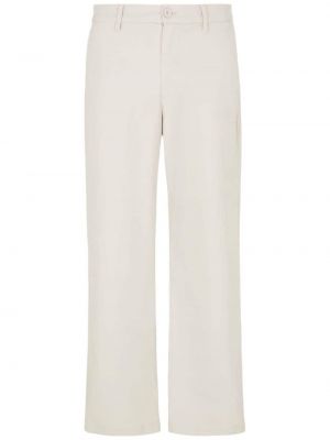 Bavlnené rovné nohavice Armani Exchange sivá