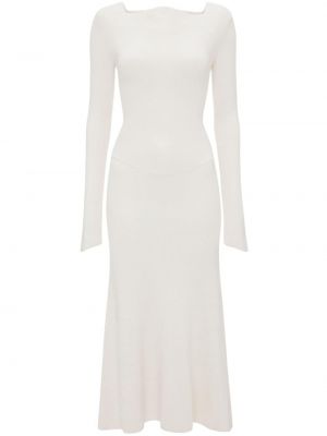 Bílé midi šaty Victoria Beckham