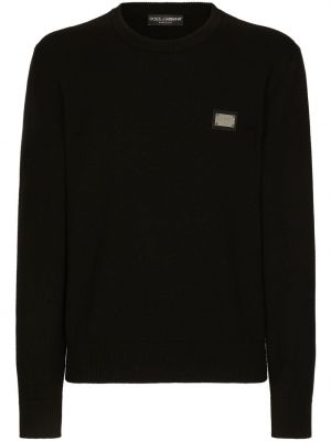 Kašmyro vilnonis megztinis Dolce & Gabbana juoda