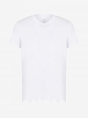 Хлопковая приталенная футболка с коротким рукавом Armani Exchange белая