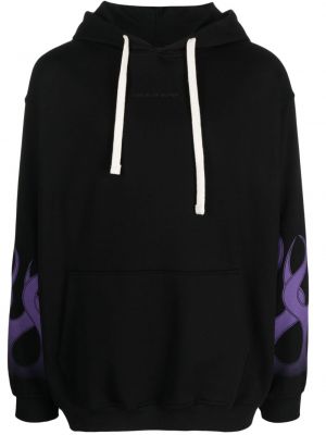 Pamučna hoodie s kapuljačom s printom Vision Of Super crna