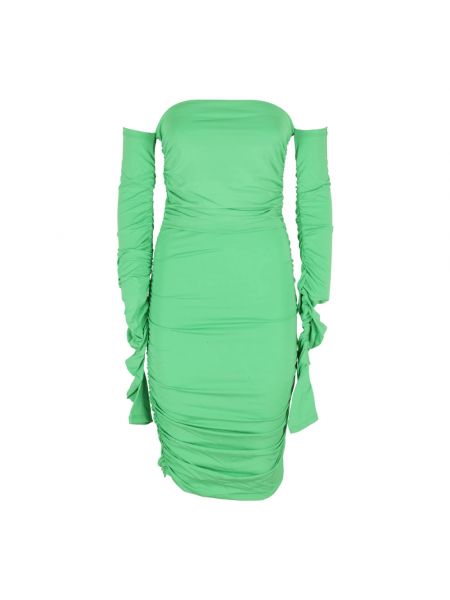 Lniana sukienka mini Andamane zielona
