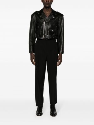 Veste en jean en cuir Jean Paul Gaultier Pre-owned noir