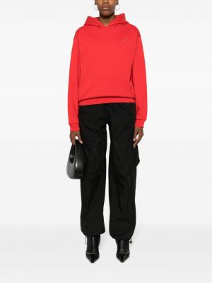 Kokvilnas kapučdžemperis ar apdruku Coperni sarkans