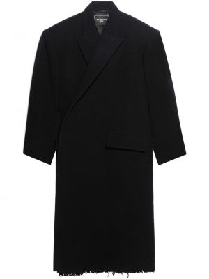 Кашмирено палто Balenciaga черно