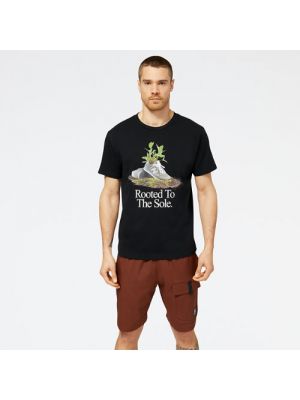 T-shirt aus baumwoll New Balance schwarz