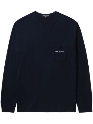 Sweatshirt aus baumwoll mit print Comme Des Garçons Homme blau