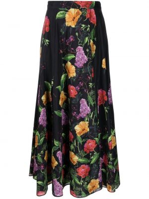 Květinové vzorované sukně Charo Ruiz Ibiza - černá