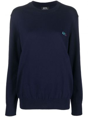 Džemperis ar izšuvumiem A.p.c. zils