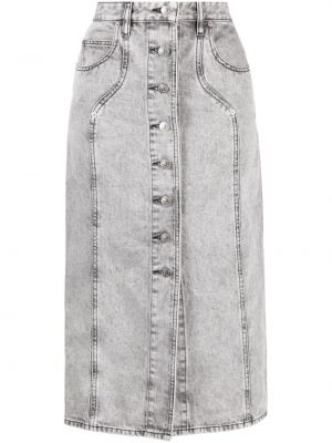 Spódnica jeansowa na guziki Marant Etoile szara