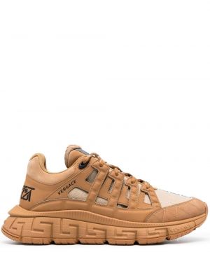 Lær sneakers Versace brun