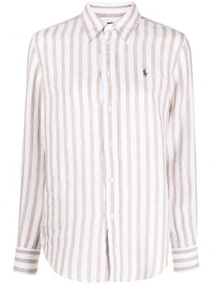Leinen hemd mit stickerei mit geknöpfter Polo Ralph Lauren