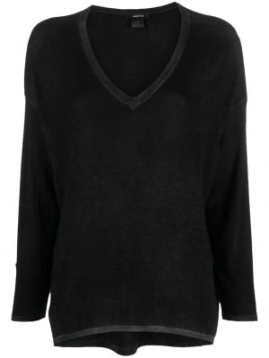 Kašmírový svetr s výstřihem do v Avant Toi černý