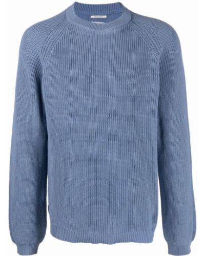 Пуловер с кръгло деколте Woolrich синьо