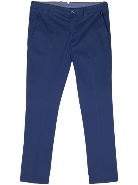 Bombažne hlače chino Corneliani modra