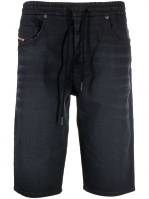 Kratke jeans hlače Diesel črna