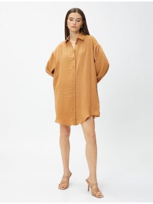 Košilové šaty Koton béžové
