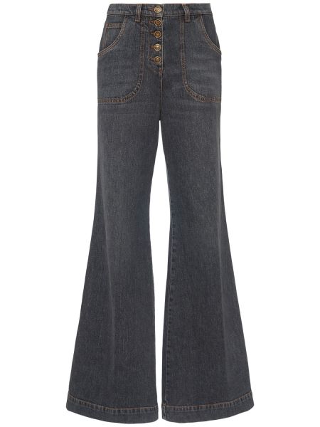 Flare jeans med hög midja Etro blå