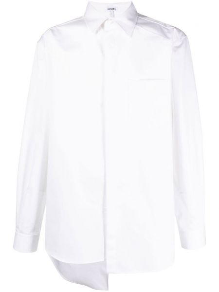 Асиметрична памучна риза Loewe бяло
