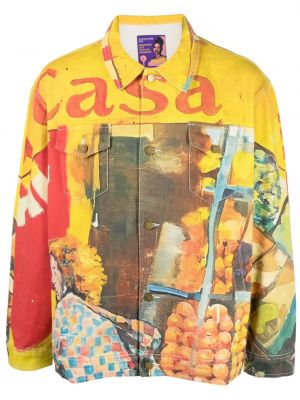 Traper jakna s printom Kidsuper žuta