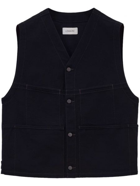 V-hals vest Lemaire sort