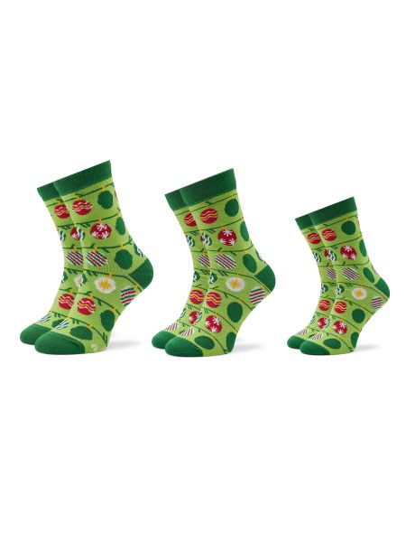 Kojinės virš kelių Rainbow Socks žalia