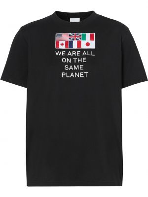 Camiseta con apliques Burberry negro